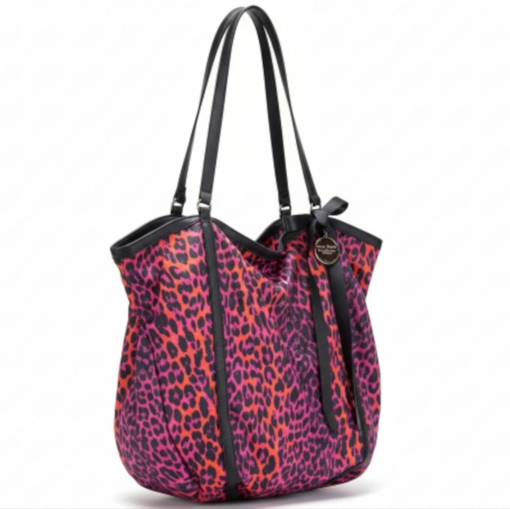 Henri Bendel NY Leopard Satin Satchel - Picture 2 of 6